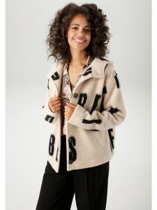 Aniston Kurtka przejściowa w kolorze beżowym rozmiar: 38. Brązowe kurtki Aniston, bez wzorów, bez kaptura. Za 121,80 zł.