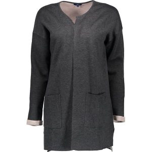 Kardigan w kolorze szaro-jasnoróżowym. Szare kardigany marki Tom Tailor, z dzianiny. W wyprzedaży za 172,95 zł.