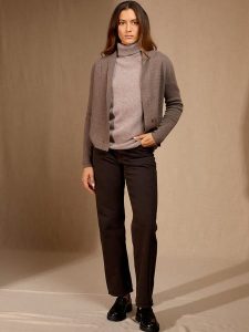 Perfect Cashmere Kaszmirowy kardigan "Mila" w kolorze szarobrązowym rozmiar: XL. Brązowe kardigany Perfect Cashmere, z kaszmiru. Za 597,18 zł.