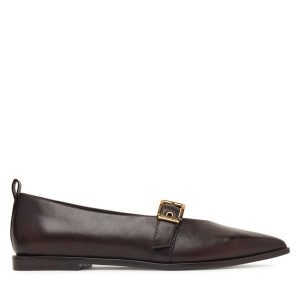 Baleriny Tamaris. Brązowe balerinki Tamaris, bez wzorów, bez obcasa, bez zapięcia. Za 364,99 zł.