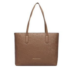 Torebka Valentino. Brązowe shopper bag Valentino, bez wzorów, bez dodatków. Za 749,99 zł.