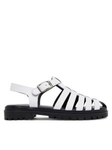 G-Star Raw Sandały WI34-23568-03 Biały. Białe sandały G-Star Raw, bez wzorów, ze skóry, bez obcasa, na płaskiej podeszwie, bez zapięcia. W wyprzedaży za 129,99 zł.
