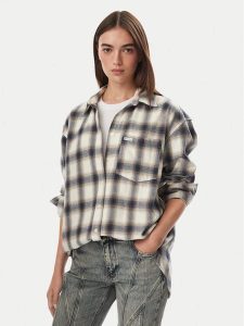 Guess Jeans Koszula W5BH40 WGMH1 Niebieski Regular Fit. Niebieskie koszule Guess Jeans, xs, z aplikacjami, z bawełny, bez kołnierzyka, bez ramiączek. Za 389,99 zł.