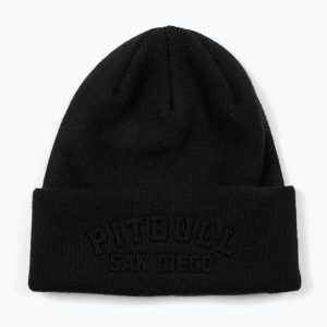 Czapka zimowa Pitbull Beanie Pitbull Sd Wendell. Czarne czapki PITBULL, bez wzorów, z dzianiny, sportowe. Za 73,99 zł.