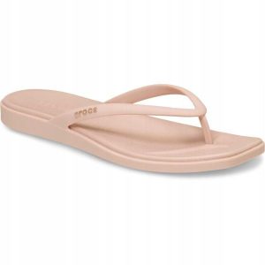 Japonki Dla Dorosłych Crocs Miami Flip. Brązowe klapki Crocs, bez wzorów, z materiału, bez obcasa. Za 169,99 zł.