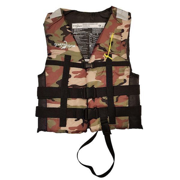 Kamizelka asekuracyjna kapok na kajak łódkę sup Unisex Scorpio kayak Scorpio New. Brązowe kamizelki SCORPIO KAYAK, l, bez wzorów, z tkaniny, bez kołnierzyka, bez ramiączek, bez kaptura. Za 125,00 zł.