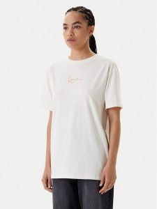 Karl Kani T-Shirt Signature Cherry Print PD00005460 Biały Oversize. Białe t-shirty Karl Kani, s, bez wzorów, z bawełny, bez kołnierzyka, bez ramiączek. Za 89,99 zł.