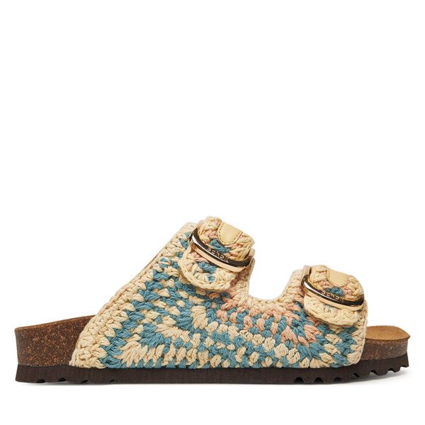 Klapki Scholl. Brązowe klapki Scholl, bez wzorów, bez obcasa. Za 419,99 zł.