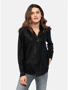 KEY LARGO Bluzka "Python" w kolorze czarnym rozmiar: L. Czarne bluzki KEY LARGO, l, bez wzorów, bez kołnierzyka, bez ramiączek. Za 114,98 zł.