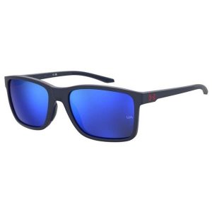 Okulary przeciwsłoneczne Under Armour Hustle XL S3. Niebieskie okulary przeciwsłoneczne Under Armour, prostokątne. Za 339,99 zł.