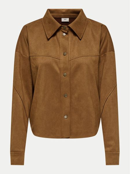 JDY Kurtka z imitacji skóry Sif 15347602 Brązowy Regular Fit. Brązowe kurtki JDY, xs, bez wzorów, ze skóry, bez kaptura. Za 129,99 zł.