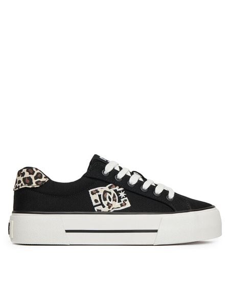 DC Shoes Tenisówki SS25-3C068 Czarny. Czarne trampki DC Shoes, bez wzorów, z materiału, bez zapięcia. Za 219,99 zł.