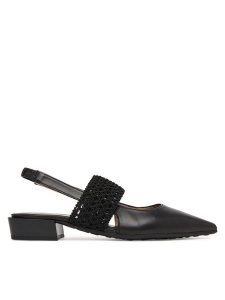 Hispanitas Czółenka HV264778 C001 Czarny. Czarne czółenka Hispanitas, bez wzorów, ze skóry, bez obcasa, bez zapięcia. Za 609,99 zł.