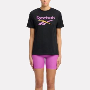 Koszulka damska Reebok Gym & Pilates. Bluzki Reebok, m, bez wzorów, z bawełny, klasyczne, bez kołnierzyka, bez ramiączek. W wyprzedaży za 89,99 zł.