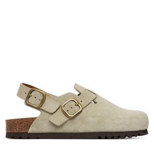 Sandały Scholl. Zielone sandały Scholl, bez wzorów, bez obcasa, na płaskiej podeszwie, bez zapięcia. Za 463,99 zł.