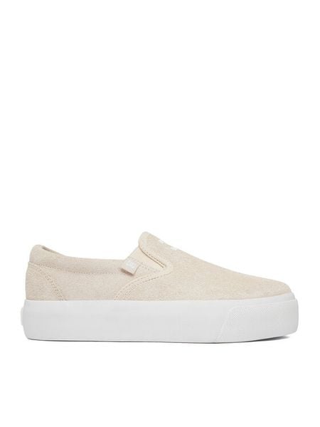 DC Shoes Tenisówki CEO-LEA-ZL-0010 Beżowy. Brązowe trampki DC Shoes, bez wzorów, ze skóry, bez zapięcia. Za 189,99 zł.