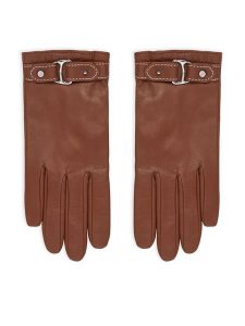 LAUREN RALPH LAUREN Rękawiczki 454P23590002 Brązowy. Brązowe rękawiczki Lauren Ralph Lauren, bez wzorów, z dzianiny. Za 689,99 zł.