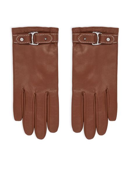 LAUREN RALPH LAUREN Rękawiczki 454P23590002 Brązowy. Brązowe rękawiczki Lauren Ralph Lauren, bez wzorów, z dzianiny. Za 689,99 zł.
