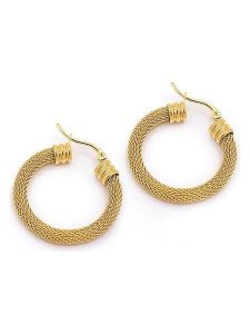 MOODE Kolczyki-kreole "Estelle" rozmiar: onesize. Żółte kolczyki MOODE, ze stali. Za 43,99 zł.