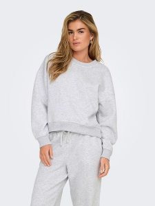 ONLY Bluza w kolorze jasnoszarym rozmiar: XL. Szare bluzy ONLY, xl, bez wzorów, bez kaptura. Za 61,46 zł.