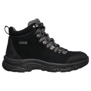 Buty trekkingowe damskie Skechers Trego EL Captian. Czarne buty trekkingowe Skechers, z gumy, bez zapięcia. Za 539,00 zł.