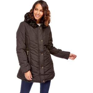 Płaszcz w kolorze czarnym. Czarne płaszcze marki Snowie Collection, na zimę. W wyprzedaży za 227,95 zł.
