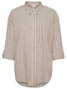 Vero Moda Bluzka w kolorze biało-beżowym rozmiar: XS. Białe bluzki Vero Moda, xs, bez wzorów, z bawełny, bez kołnierzyka, bez ramiączek. Za 56,79 zł.