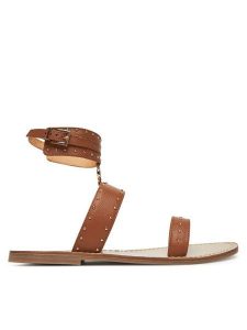 TWINSET Sandały 251GCJ04C Brązowy. Brązowe sandały Twinset, bez wzorów, ze skóry, bez obcasa, na płaskiej podeszwie, bez zapięcia. Za 419,99 zł.