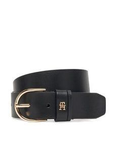 Tommy Hilfiger Pasek Damski Essential Effortless 3.5 AW0AW17757 Czarny. Czarne paski TOMMY HILFIGER, bez wzorów, ze skóry. Za 219,99 zł.