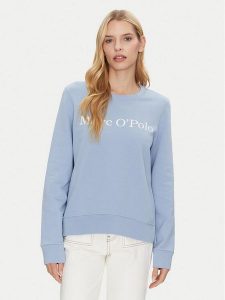 Marc O'Polo Bluza 500 4073 54055 Błękitny Regular Fit. Niebieskie bluzy Marc O'Polo, m, bez wzorów, z bawełny, bez kaptura. Za 349,99 zł.