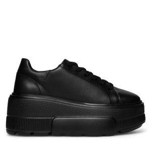 Półbuty Badura. Czarne półbuty Badura, bez wzorów, bez obcasa, na płaskiej podeszwie, bez zapięcia. Za 349,99 zł.