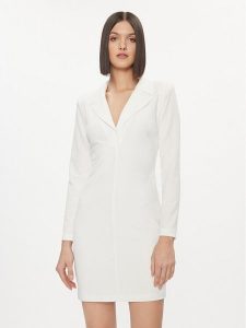 Liu Jo Sukienka koktajlowa CA4136 J1930 Biały Regular Fit. Białe sukienki Liu Jo, bez wzorów, z syntetyku, wizytowe, bez kołnierzyka, bez ramiączek. Za 689,99 zł.