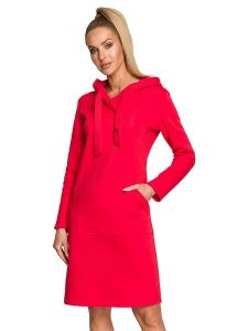 Made of emotion Sukienka w kolorze czerwonym rozmiar: S. Czerwone sukienki Made Of Emotion, na co dzień, s, bez wzorów, bez kołnierzyka, bez ramiączek, mini, proste. Za 152,98 zł.