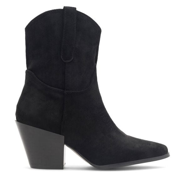 Kowbojki Jenny Fairy. Czarne botki Jenny Fairy, bez wzorów, bez obcasa, na słupku, bez zapięcia. Za 127,99 zł.