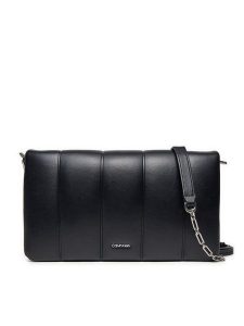 Calvin Klein Torebka Line Quilt Shoulder Bag K60K612787 Czarny. Czarne torebki klasyczne Calvin Klein, bez wzorów, ze skóry, bez dodatków. Za 279,99 zł.