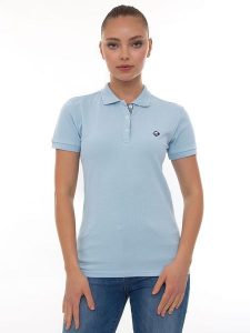 SIR RAYMOND TAILOR Koszulka polo "Angie" w kolorze błękitnym rozmiar: XL. Niebieskie bluzki Sir Raymond Tailor, xl, bez wzorów, z bawełny, bez kołnierzyka, bez ramiączek. Za 125,45 zł.