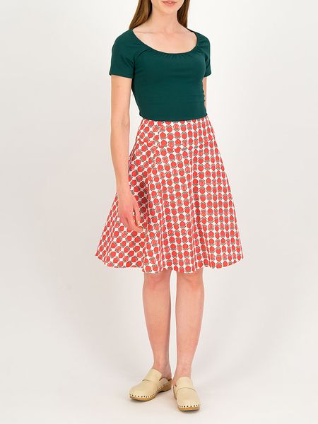 Blutsgeschwister Spódnica "Romance Rules the World" w kolorze czerwonym rozmiar: XS. Czerwone spódnice Blutsgeschwister, xs, bez wzorów, z bawełny, midi. Za 100,28 zł.