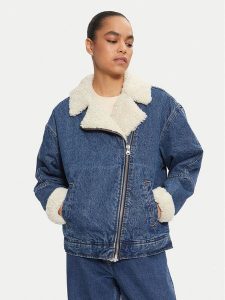 Levi's® Kurtka jeansowa Flight A9370-0001 Niebieski Relaxed Fit. Niebieskie kurtki s, bez wzorów, z bawełny, bez kaptura. Za 579,99 zł.