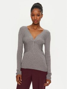 Artigli Sweter ACMA000110 Szary Slim Fit. Szare swetry klasyczne Artigli, l, z wiskozy, bez kołnierzyka. Za 169,99 zł.