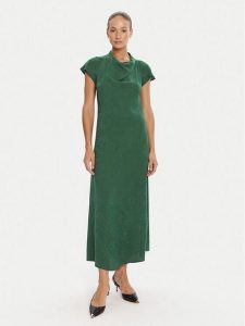 Bruuns Bazaar Sukienka koktajlowa Bacopa Zimone BBW4576 Zielony Slim Fit. Zielone sukienki Bruuns Bazaar, bez wzorów, z wiskozy, wizytowe, bez kołnierzyka, bez ramiączek. Za 669,99 zł.