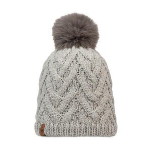 Czapka BUFF KNITTED & FLEECE BAND BEANIE CARYN CRU. Białe czapki Buff, bez wzorów, sportowe. Za 148,30 zł.