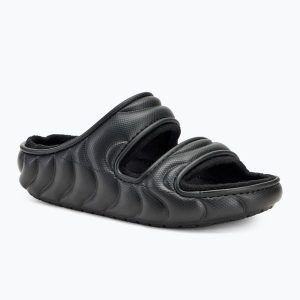 Klapki Crocs Classic Cozzzy Overpuff Sandal. Czarne klapki Crocs, bez wzorów, bez obcasa. Za 229,99 zł.