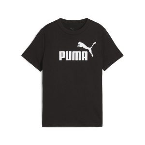 Młodzieżowa koszulka ESS z logo No. 1 PUMA Black. Czarna bluzki Puma, m, bez wzorów, z bawełny, klasyczne, bez kołnierzyka, bez ramiączek. Za 79,00 zł.