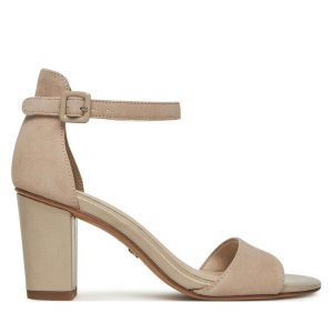 Czółenka Tamaris. Brązowe czółenka Tamaris, bez wzorów, bez obcasa, bez zapięcia. Za 149,99 zł.