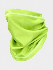 4F Szal-koło w kolorze żółtym rozmiar: onesize. Żółte szaliki 4f, bez wzorów, z materiału. Za 43,88 zł.