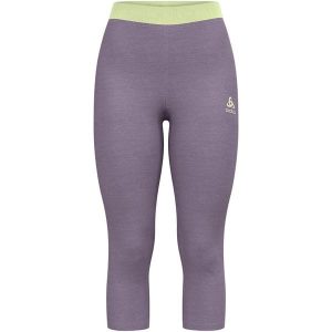 Legginsy termoaktywne 3/4 damskie ODLO Revelstoke PW 150 BL Bottom 3/4. Fioletowe legginsy ODLO, bez wzorów, z materiału. Za 329,99 zł.