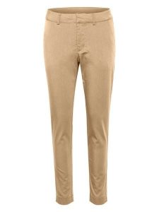 Kaffe Spodnie chino "Lea" w kolorze beżowym rozmiar: 34. Brązowe chinosy Kaffe, bez wzorów. Za 126,99 zł.