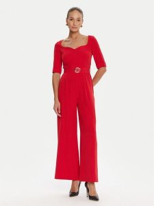 Rinascimento Kombinezon CFC0125323003 Czerwony Wide Leg. Czerwone kombinezony Rinascimento, m, bez wzorów, z syntetyku, bez kołnierzyka, bez ramiączek. Za 489,99 zł.