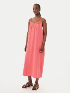 Vero Moda Sukienka letnia Luna 10286077 Koralowy Regular Fit. Pomarańczowe sukienki Vero Moda, na lato, l, bez wzorów, z bawełny, bez kołnierzyka, bez ramiączek. Za 99,99 zł.