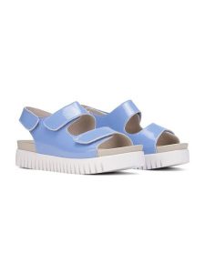 Ilse Jacobsen Sandały w kolorze błękitnym rozmiar: 41. Niebieskie sandały Ilse Jacobsen, bez wzorów, z otwartym noskiem, bez obcasa, bez zapięcia. Za 52,30 zł.